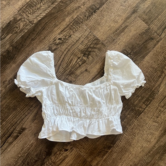 Cider White Puff Sleeve Blouse - Picture 3 of 4